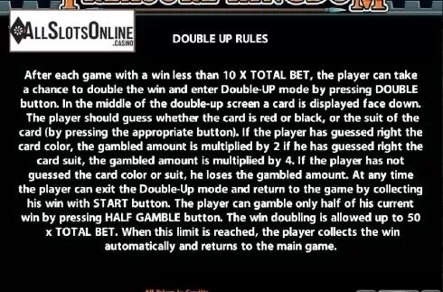 Paytable 4. Treasure Kingdom from Casino Technology
