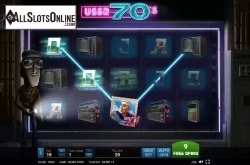 Free Spins Reel Screen. USSR Seventies from Evoplay Entertainment