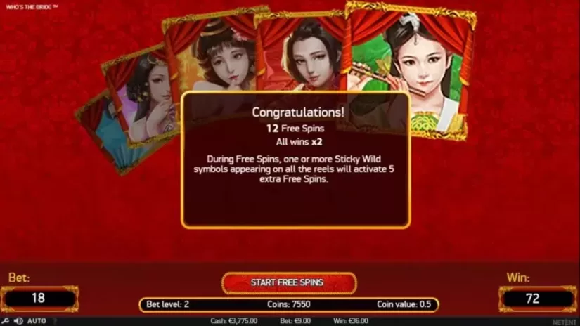 Who’s The Bride slot screenshot 3