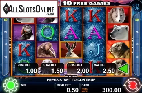 Reel screen. Wild Seal from Casino Technology