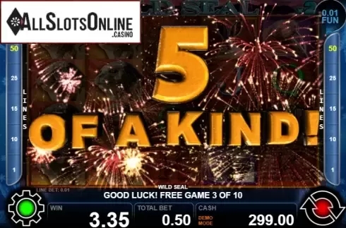 Win screen 2. Wild Seal from Casino Technology