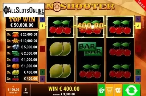 Win Screen 3. Win Shooter from Gamomat
