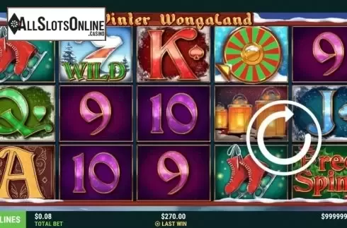 Reel Screen. Winter Wongaland from Slot Factory