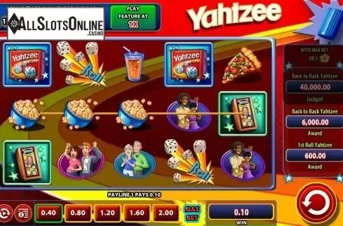 Win screen. YAHTZEE from WMS