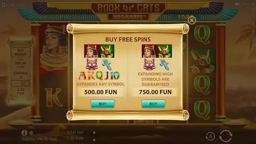 Book of Cats MEGAWAYS slot screenshot 3