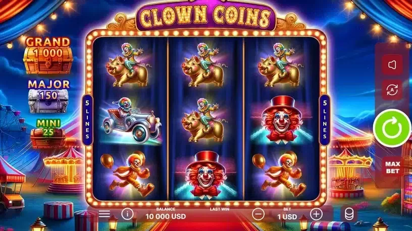 Clown Coins slot screenshot 1