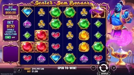 Genie’s Gem Bonanza slot screenshot 1