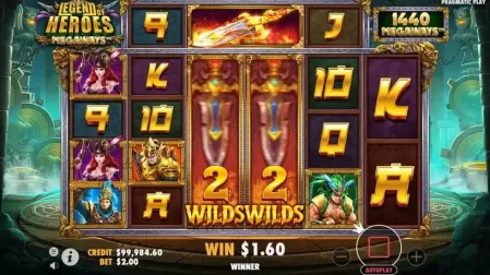 Legend of Heroes Megaways slot screenshot 3