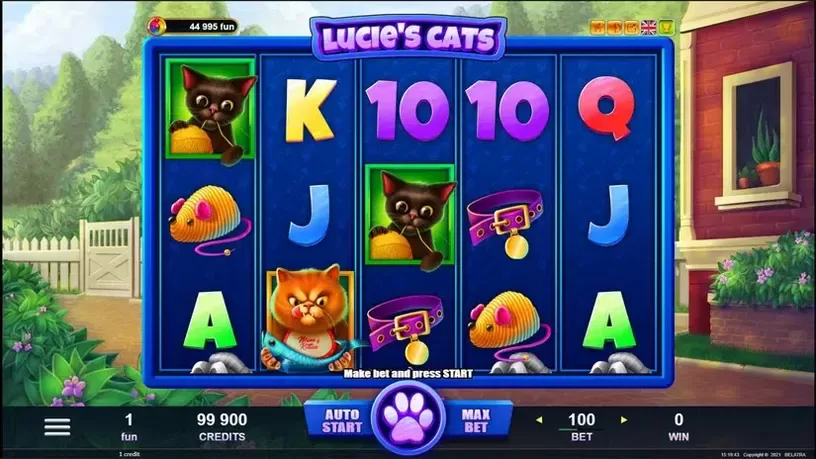 Lucie's Cats slot screenshot 1