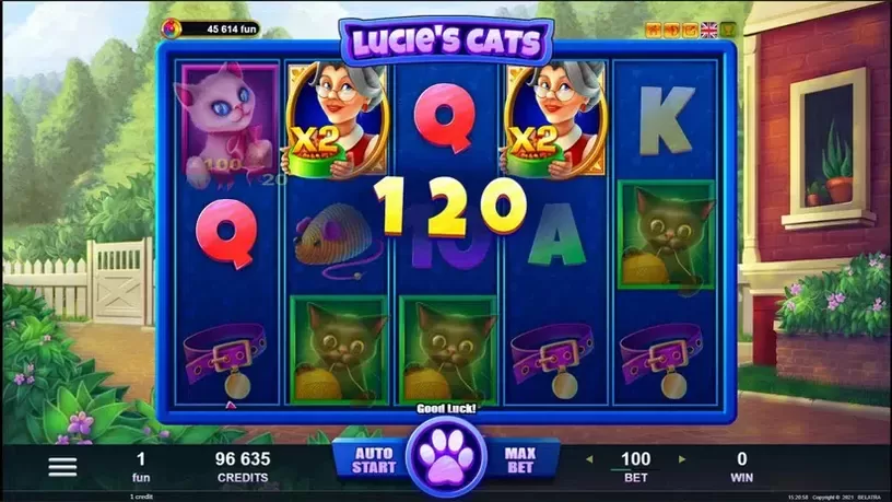 Lucie's Cats slot screenshot 3