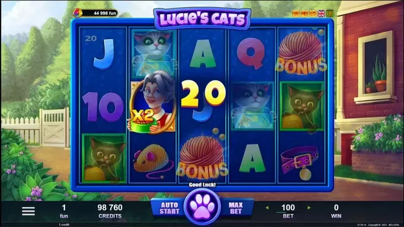 Lucie's Cats slot screenshot 2