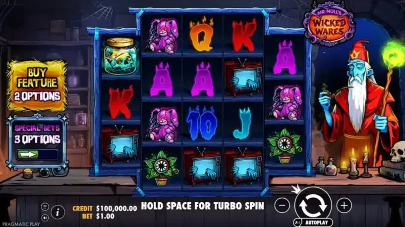 Mr Null’s Wicked Wares slot screenshot 