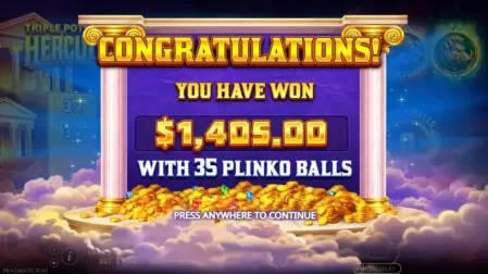 Triple Pot Plinko Hercules slot screenshot 6