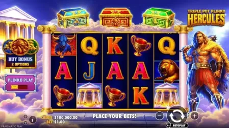 Triple Pot Plinko Hercules slot screenshot 1