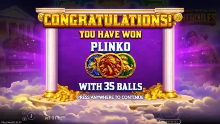 Triple Pot Plinko Hercules slot screenshot 3