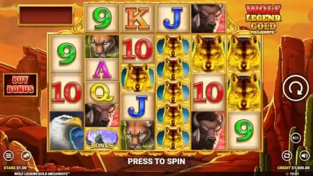 Wolf Legend Gold Megaways slot screenshot 1