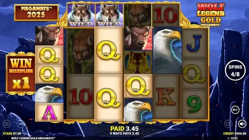 Wolf Legend Gold Megaways slot screenshot 4