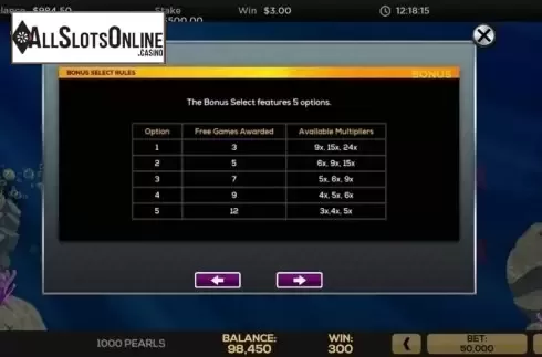 Game Rules 2. 1000 Pearls from High 5 Games