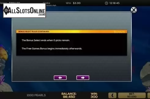 Game Rules 3. 1000 Pearls from High 5 Games