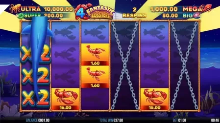 4 Fantastic Lobsters slot screenshot 6