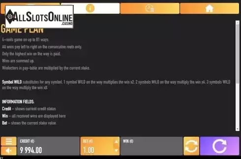 Game Rules screen