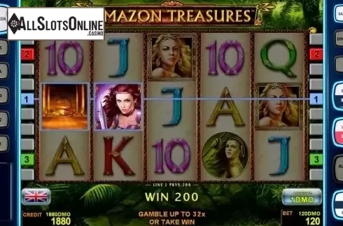 Game workflow 2. Amazon Treasures Deluxe from Novomatic