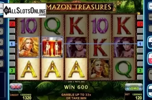 Game workflow 3. Amazon Treasures Deluxe from Novomatic