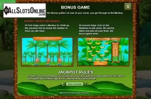 Bonus Screen. Banana Bingo from Caleta Gaming