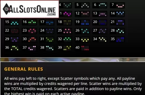 Paytable 4. Beat Bots from Genii