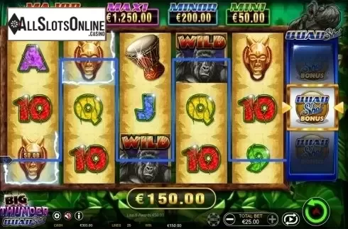 Win screen 2. Big Thunder Quad Shot from Ainsworth