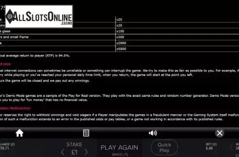 Game Rules screen 2