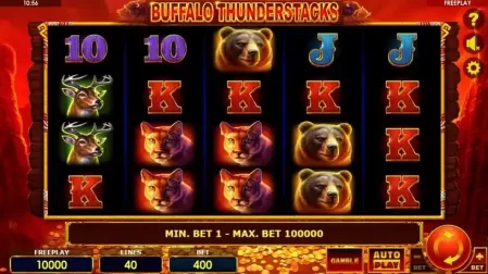 Buffalo Thunderstacks slot screenshot 1
