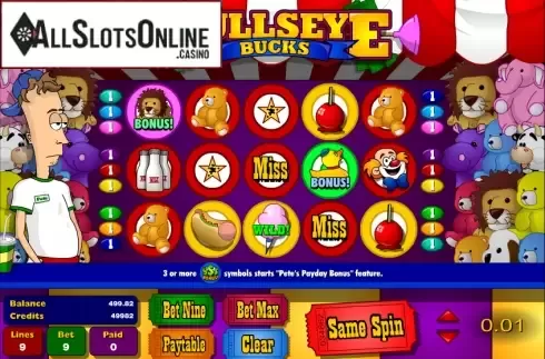 Screen7. Bullseye Bucks from Amaya