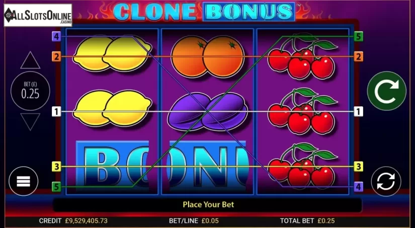 Reel Screen. Clone Bonus from Reel Time Gaming