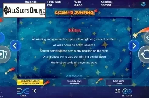 Game Rules. Cosmos Jumping from DLV