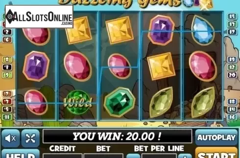 Win Screen. Dazzling Gems from PlayPearls