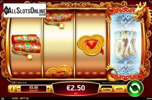 Win Screen 3. Dragon 8s 25x from Ruby Play