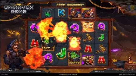 Dwarven Gems Megaways slot screenshot 2