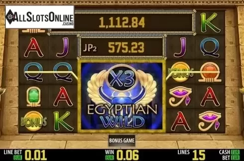 Bonusgame win. Egyptian Wild HD from World Match