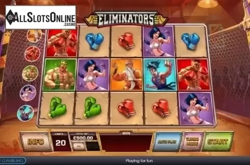 Reel Screen. Eliminators from Playtech