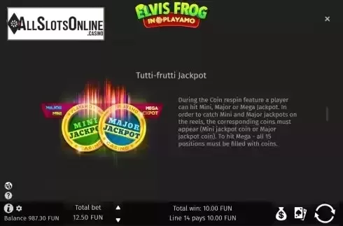 Jackpot screen