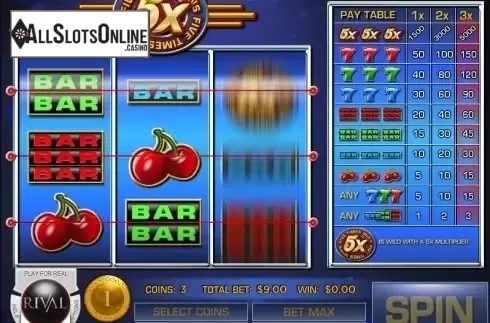 Screen3. Five Times Wins from Rival Gaming