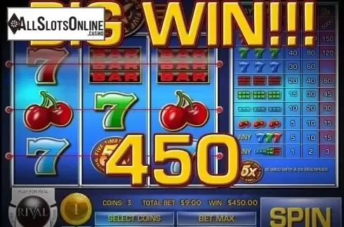 Screen6. Five Times Wins from Rival Gaming