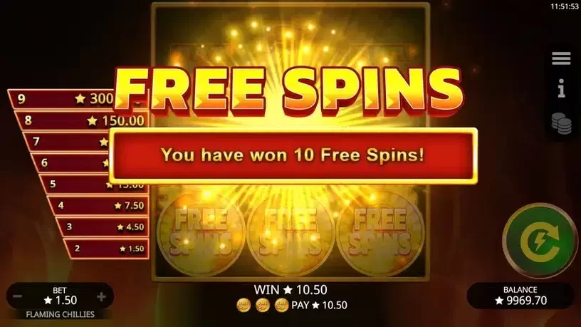 Flaming Chilies slot screenshot 6