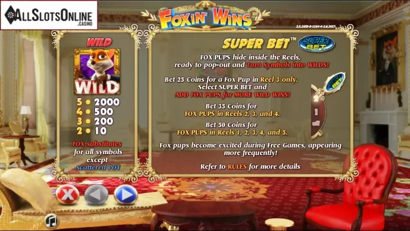 Paytable 1. Foxin Wins from NextGen