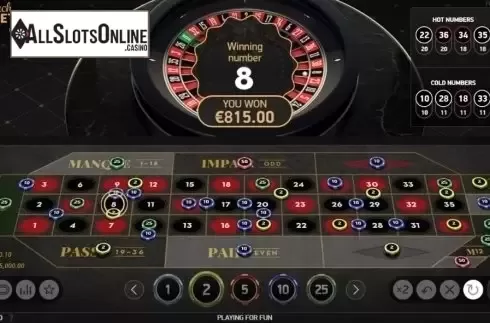 Game Screen. French Roulette VIP Limit from NetEnt