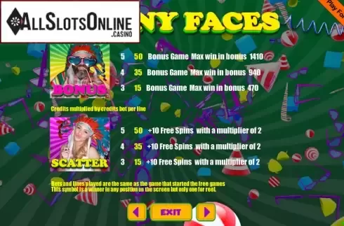 Screen6. Funny Faces from Portomaso Gaming