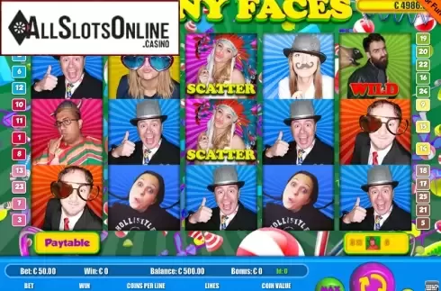 Screen2. Funny Faces from Portomaso Gaming