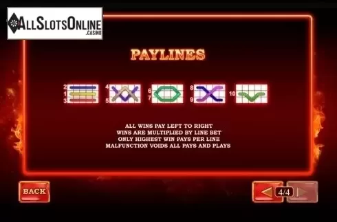 Paytable 4. Gem Heat from Playtech