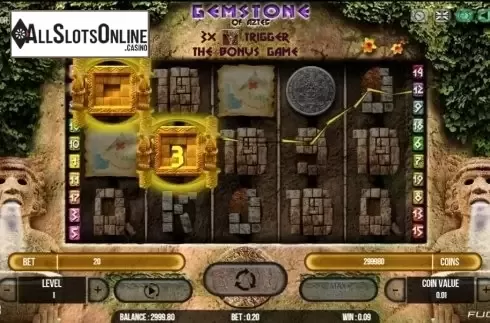 Win screen. Gemstone Of Aztec from Fugaso
